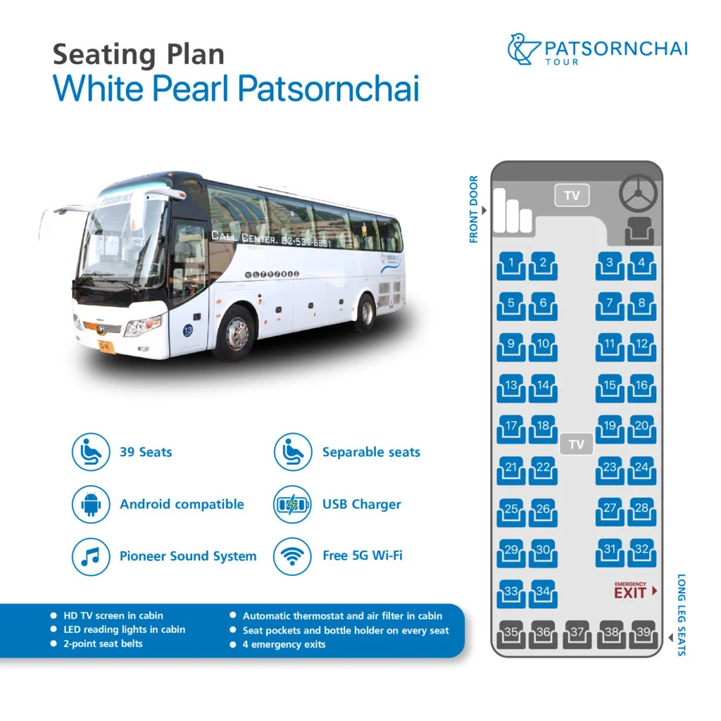 White Pearl Patsornchai, 39 seats